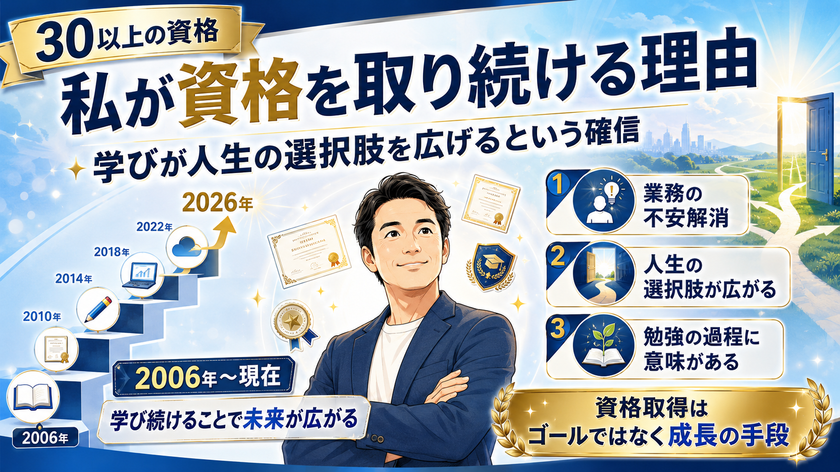 私が資格を取り続ける理由｜学びが人生の選択肢を広げるという確信
